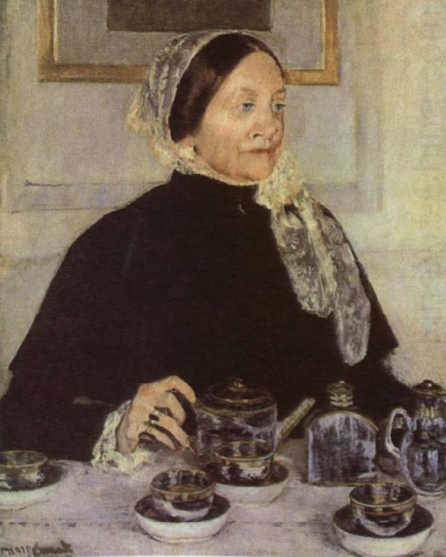Mary Cassatt Lady at the Tea Table china oil painting image